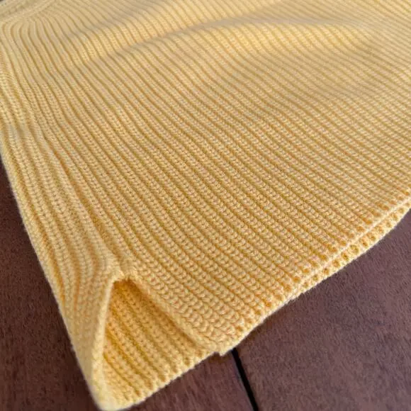 One Grey Day Orson Knit Crop Tank Cotton Silk Blend Sunbeam Butter Yellow Sz Med - Picture 8 of 14